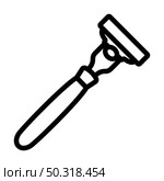 Safety Razor Icon. Editable Bold Outline Design. Vector Illustration. Стоковая иллюстрация, агентство Ingram Publishing / Фотобанк Лори