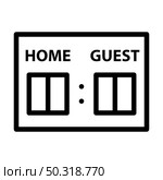 Baseball Scoreboard Icon. Editable Bold Outline Design. Vector Illustration. Стоковая иллюстрация, агентство Ingram Publishing / Фотобанк Лори