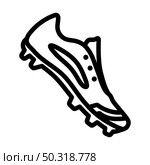 Baseball Boot Icon. Editable Bold Outline Design. Vector Illustration. Стоковая иллюстрация, агентство Ingram Publishing / Фотобанк Лори