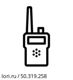Portable Radio Icon. Editable Bold Outline Design. Vector Illustration. Стоковая иллюстрация, агентство Ingram Publishing / Фотобанк Лори