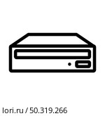 CD-ROM Icon. Editable Bold Outline Design. Vector Illustration. Стоковая иллюстрация, агентство Ingram Publishing / Фотобанк Лори