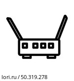 Wi-Fi Router Icon. Editable Bold Outline Design. Vector Illustration. Стоковая иллюстрация, агентство Ingram Publishing / Фотобанк Лори