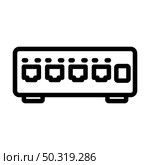 Ethernet Switch Icon. Editable Bold Outline Design. Vector Illustration. Стоковая иллюстрация, агентство Ingram Publishing / Фотобанк Лори