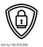 Data Security Icon. Editable Bold Outline Design. Vector Illustration. Стоковая иллюстрация, агентство Ingram Publishing / Фотобанк Лори