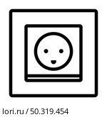 Austria Electrical Socket Icon. Editable Bold Outline Design. Vector Illustration. Стоковая иллюстрация, агентство Ingram Publishing / Фотобанк Лори