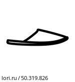 Man Home Slipper Icon. Bold outline design with editable stroke width. Vector Illustration. Стоковая иллюстрация, агентство Ingram Publishing / Фотобанк Лори