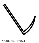 Scythe Icon. Bold outline design with editable stroke width. Vector Illustration. Стоковая иллюстрация, агентство Ingram Publishing / Фотобанк Лори