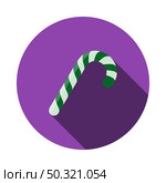 Stick Candy Icon. Flat Circle Stencil Design With Long Shadow. Vector Illustration. Стоковая иллюстрация, агентство Ingram Publishing / Фотобанк Лори