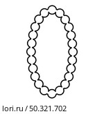 Necklace pearl Jewelry with pearl Bead Bijouterie Adornment contour outline icon black color vector illustration flat style simple image. Necklace pearl Jewelry with pearl Bead Bijouterie Adornment contour outline icon black color vector illustration flat style image. Стоковая иллюстрация, агентство Ingram Publishing / Фотобанк Лори