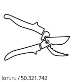 Secateur garden pruner pruning shears Clippers Hand scissors Manual cutting contour outline icon black color vector illustration flat style simple image. Secateur garden pruner pruning shears Clippers Hand scissors Manual cutting contour outline icon black color vector illustration flat style image. Стоковая иллюстрация, агентство Ingram Publishing / Фотобанк Лори