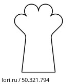 Cat paw foot cat’s leg cute domestic animal contour outline icon black color vector illustration flat style simple image. Cat paw foot cat’s leg cute domestic animal contour outline icon black color vector illustration flat style image. Стоковая иллюстрация, агентство Ingram Publishing / Фотобанк Лори
