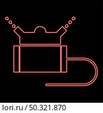 Neon lawn sprinklers red color vector illustration flat style light image. Neon lawn sprinklers red color vector illustration flat style image. Стоковая иллюстрация, агентство Ingram Publishing / Фотобанк Лори
