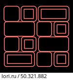 Neon tile red color vector illustration flat style light image. Neon tile red color vector illustration flat style image. Стоковая иллюстрация, агентство Ingram Publishing / Фотобанк Лори
