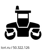 Icon Of Road Roller. Black Stencil Design. Vector Illustration. Стоковая иллюстрация, агентство Ingram Publishing / Фотобанк Лори