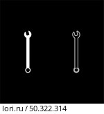 Wrench hexagon Spanner Hand tool Mechanic engineer instrument icon white color vector illustration flat style simple image set. Wrench hexagon Spanner Hand tool Mechanic engineer instrument icon white color vector illustration flat style image set. Стоковая иллюстрация, агентство Ingram Publishing / Фотобанк Лори