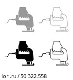 Electric fretsaw Tool Hand jig saw in use Arm set icon grey black color vector illustration flat style simple image. Electric fretsaw Tool Hand jig saw in use Arm set icon grey black color vector illustration flat style image. Стоковая иллюстрация, агентство Ingram Publishing / Фотобанк Лори