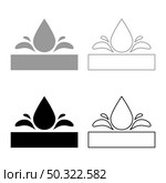 Waterproof Water resistant surface Drop pushing out foundation impermeable fabric wet protection Hydrophobic material set icon grey black color vector illustration flat style simple image. Waterproof Water resistant surface Drop pushing out foundation impermeable fabric wet protection Hydrophobic material set icon grey black color vector illustration flat style image. Стоковая иллюстрация, агентство Ingram Publishing / Фотобанк Лори