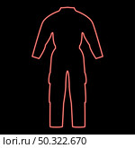 Neon coverall red color vector illustration flat style light image. Neon coverall red color vector illustration flat style image. Стоковая иллюстрация, агентство Ingram Publishing / Фотобанк Лори