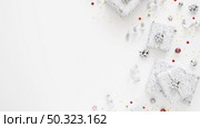 assortment of festive wrapped presents with copy space. Стоковое фото, агентство Ingram Publishing / Фотобанк Лори