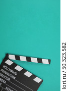 clapperboard flat lay. Стоковое фото, агентство Ingram Publishing / Фотобанк Лори