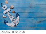 summer composition with anchor seashells and blank space 1. Resolution and high quality beautiful photo. summer composition with anchor seashells and blank space 1. High quality and resolution beautiful photo concept. Стоковое фото, агентство Ingram Publishing / Фотобанк Лори