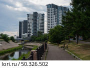Красноярск, набережная реки Кача. Редакционное фото, фотограф Бородкин Андрей / Фотобанк Лори