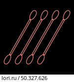 Neon cotton swabs icon black color in circle outline vector illustration red color vector illustration flat style light image. Neon cotton swabs icon black color in circle red color vector illustration flat style image. Стоковая иллюстрация, агентство Ingram Publishing / Фотобанк Лори