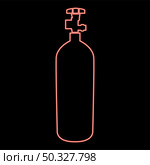 Neon propane gas cylinde red color vector illustration flat style light image. Neon propane gas cylinde red color vector illustration flat style image. Стоковая иллюстрация, агентство Ingram Publishing / Фотобанк Лори