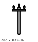 High Voltage Line Icon. Editable Bold Outline With Color Fill Design. Vector Illustration. Стоковая иллюстрация, агентство Ingram Publishing / Фотобанк Лори
