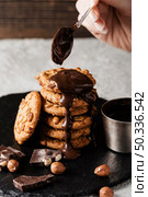 delicious cookies with chocolate. Стоковое фото, агентство Ingram Publishing / Фотобанк Лори