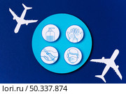 top view world tourism day logos. Стоковое фото, агентство Ingram Publishing / Фотобанк Лори