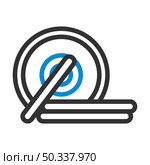 Icon Of Barbell Disks. Bold outline design with editable stroke width. Vector Illustration. Стоковая иллюстрация, агентство Ingram Publishing / Фотобанк Лори