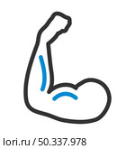 Icon Of Bicep. Bold outline design with editable stroke width. Vector Illustration. Стоковая иллюстрация, агентство Ingram Publishing / Фотобанк Лори