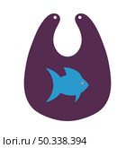 Bib Icon. Flat Color Design. Vector Illustration. Стоковая иллюстрация, агентство Ingram Publishing / Фотобанк Лори