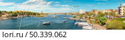 River Nile and boats at day in Aswan. Стоковое фото, агентство Ingram Publishing / Фотобанк Лори