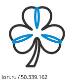 Shamrock Icon. Editable Bold Outline With Color Fill Design. Vector Illustration. Стоковая иллюстрация, агентство Ingram Publishing / Фотобанк Лори