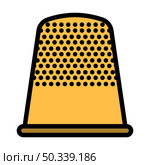 Tailor Thimble Icon. Editable Bold Outline With Color Fill Design. Vector Illustration. Стоковая иллюстрация, агентство Ingram Publishing / Фотобанк Лори