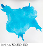 blue hand painted stain white surface. Стоковое фото, агентство Ingram Publishing / Фотобанк Лори