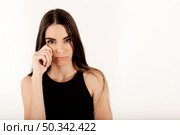 young female model crying. Стоковое фото, агентство Ingram Publishing / Фотобанк Лори