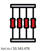 Resistor Tape Icon. Editable Bold Outline With Color Fill Design. Vector Illustration. Стоковая иллюстрация, агентство Ingram Publishing / Фотобанк Лори