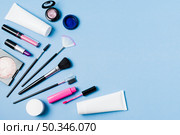 set professional decorative cosmetics light surface. Стоковое фото, агентство Ingram Publishing / Фотобанк Лори