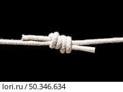 twine strong white rope isolated black background. Стоковое фото, агентство Ingram Publishing / Фотобанк Лори