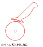 Neon pizza cutter ot pizza knife red color vector illustration image flat style light. Neon pizza cutter ot pizza knife red color vector illustration image flat style. Стоковая иллюстрация, агентство Ingram Publishing / Фотобанк Лори