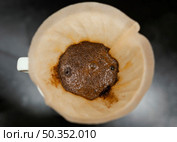 top view coffee filter. Стоковое фото, агентство Ingram Publishing / Фотобанк Лори