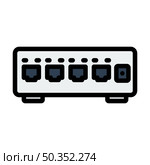 Ethernet Switch Icon. Editable Bold Outline With Color Fill Design. Vector Illustration. Стоковая иллюстрация, агентство Ingram Publishing / Фотобанк Лори