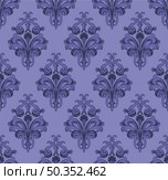 Damask Seamless Vector Pattern.  Elegant Design in Royal  Baroque Style Background Texture. Floral and Swirl Element.  Ideal for Textile Print and Wallpapers. Стоковая иллюстрация, агентство Ingram Publishing / Фотобанк Лори