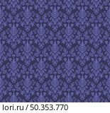 Damask Seamless Vector Pattern.  Elegant Design in Royal  Baroque Style Background Texture. Floral and Swirl Element.  Ideal for Textile Print and Wallpapers. Стоковая иллюстрация, агентство Ingram Publishing / Фотобанк Лори