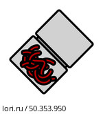Icon Of Worm Container. Editable Bold Outline With Color Fill Design. Vector Illustration. Стоковая иллюстрация, агентство Ingram Publishing / Фотобанк Лори