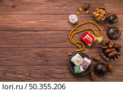 turkish delight with dates fruit beads. Стоковое фото, агентство Ingram Publishing / Фотобанк Лори