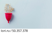 top view menstruation cup. Стоковое фото, агентство Ingram Publishing / Фотобанк Лори